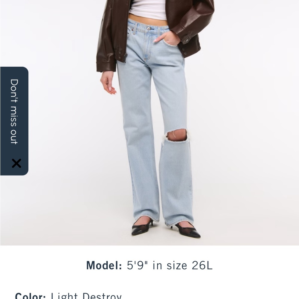 Abercrombie & Fitch Light Blue Straight Leg Jeans